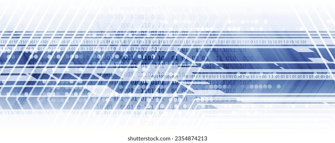Technology banner design with hexagons abstract background.