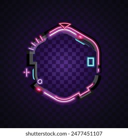 Diseño de Anuncio de Tecnología. Anuncio de neón. 