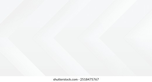 Diseño de Anuncio de Tecnología con flechas blancas y grises. Fondo de Vector geométrico Abstractas