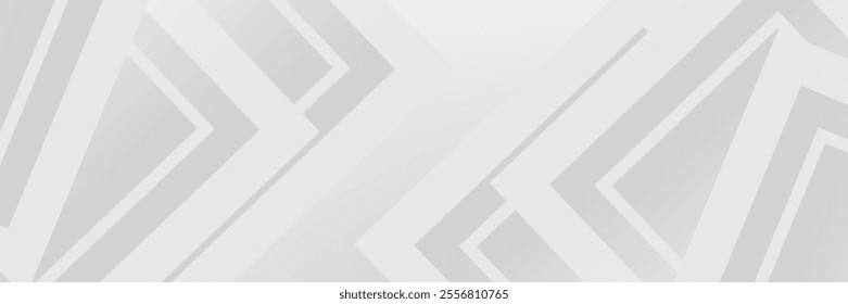 Technology banner design with white and grey arrows.