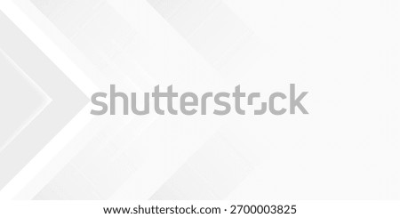Technology banner design with white and grey arrows. Abstract geometric vector background