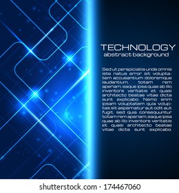 Technology banner with space for your text. Vector illustration for your business presentations. 