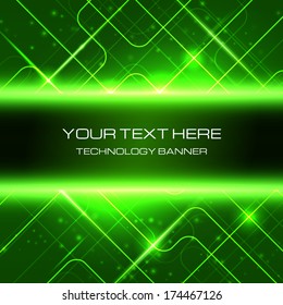 Technology banner with space for your text. Vector illustration for your business presentations. 