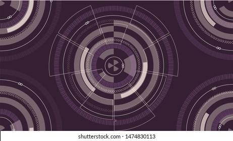 Technology banner visualization. Elements with lines, circles and dots array. Technology banner connection complex. Visual concept. Graphic abstract background. Vector illustration. Eps 10