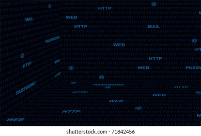 Technology binary background