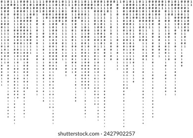 Technology Binary Background. Abstract Backdrop. Code Pattern. Vector illustration