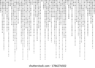 Technology Binary Background. Black and White Texture. Modern Pattern. Vector illustration