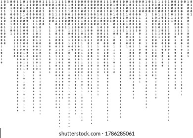 Technology Binary Background. Code Abstract Texture. Data Backdrop. Vector illustration