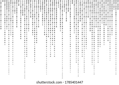 Technology Binary Background. Code One and Zero Backdrop. Data Computer Texture. Vector illustration
