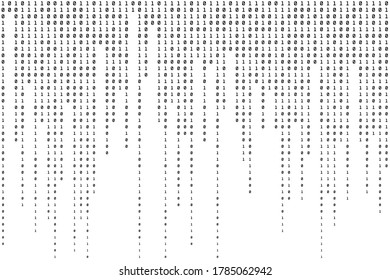 Technology Binary Background. Modern Texture. One and Zero Digital Backdrop. Vector illustration