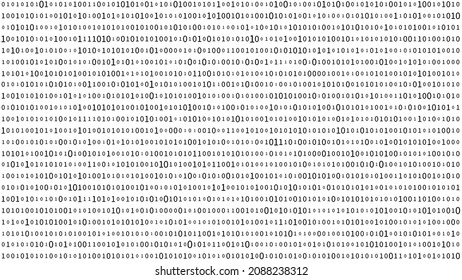 Technology binary code. Random white digits on screen. Hacked software. Matrix sciense background. Big data analytics.