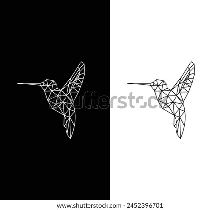 Technology bird logo design vector. bird tech logo in black and white