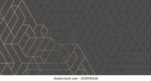 Technology black background .Geometric rhombuses.Abstract tech.Technical drawing.Vector illustration.	