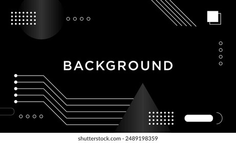 technology black background with modern style