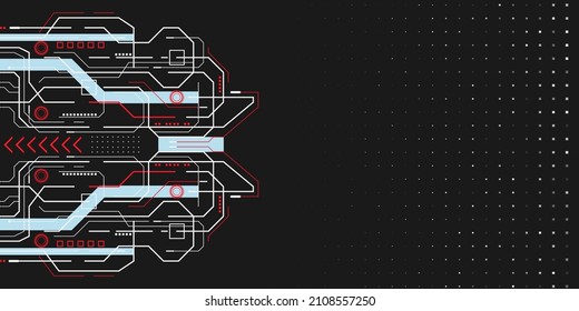 Technology black background.Engineering innovation.Digital design .Vector illustration.