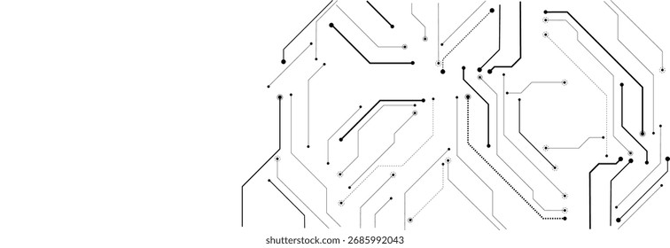  Technology black circuit diagram concept.