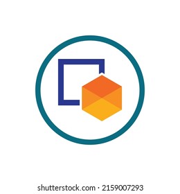 technology of block chain logo illustration design