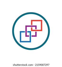 technology of block chain logo illustration design