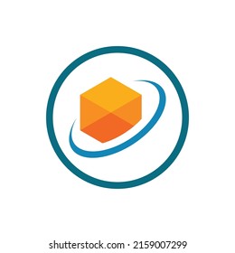 tecnología de diseño de la ilustración del logotipo de la cadena de bloques