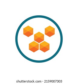 technology of block chain logo illustration design