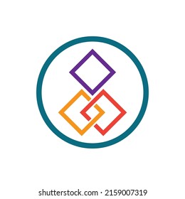 tecnología de diseño de la ilustración del logotipo de la cadena de bloques