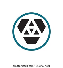 technology of block chain logo illustration design