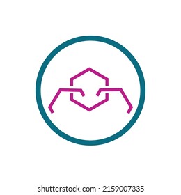 tecnología de diseño de la ilustración del logotipo de la cadena de bloques