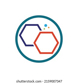technology of block chain logo illustration design