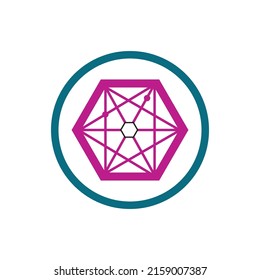 technology of block chain logo illustration design