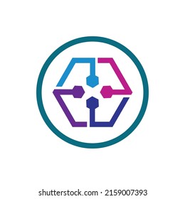 Technologie für das Design von Logos der Blockkette