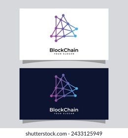 Technology Blockchain logo design template