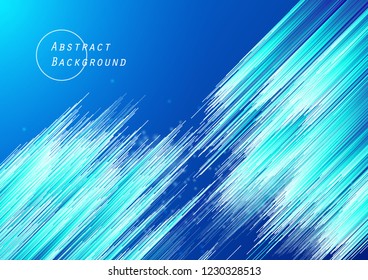 Technology blue abstract background, illustration vector. Shiny light fibre line concept design.