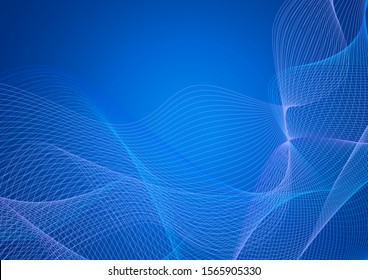 Technology blue abstract background with lines. Futuristic tech network backdrop for business backdrop (banner advertise, presentation). Useful for business certificate or official document design
