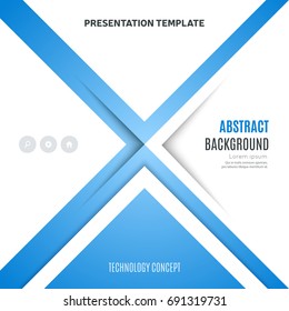 Technology blue background with icons for brochure, flyers and infographics design. Modern vector illustration, eps10