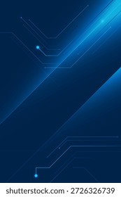 Fondo de líneas de circuito azul de Tecnología Futuristic Digital Cyber