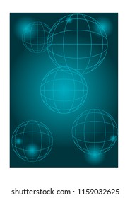 technology blue planet with background abstract texture eps 10
