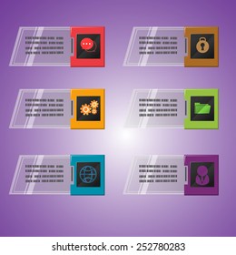 Technology boder object colorful slant