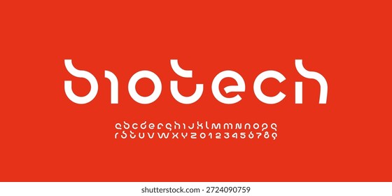 Tecnología bold font, digital cyber alphabet, letras blancas de Latina A, B, C, D, E, F, G, H, I, J, K, L, M, N, O, P, Q, R, S, T, U, V, W, X, Y, Z y números árabes 0, 1, 2, 3, 4, 5, 6, 7, 8, 9 estilo de espacio