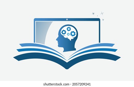 Technology + Book + Computer related logo. EPS 10