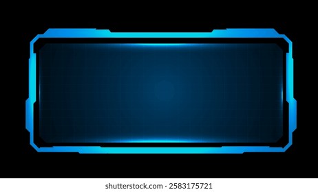 Technology box or border. Futuristic hud style vector editable
