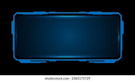 Technology box or border. Futuristic hud style vector editable