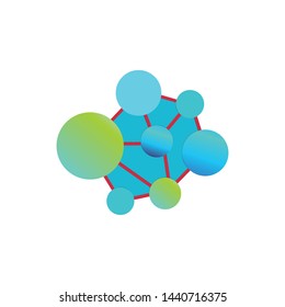 technology and a brain logo template