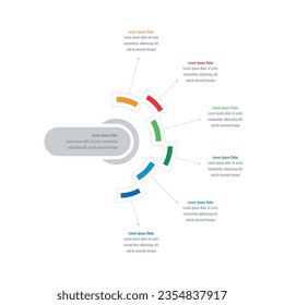 technology briefing template. half circle infographic template. six options infographic template. web, internet, annual report, magazine, business infographic template