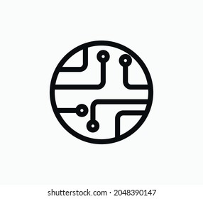 Plantilla de diseño de logotipo de vectores de iconos de banda ancha