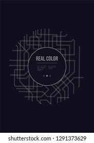 Technology brochure design. Trendy futuristic concept. Industrial 4.0