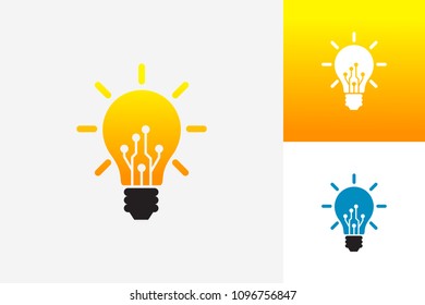 Technology Bulb Logo Template Design Vector, Emblem, Design Concept, Creative Symbol, Icon