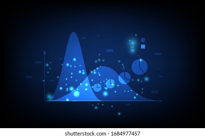 antecedentes de negocios tecnológicos, gráficos financieros con el concepto de diagrama de redes sociales, contexto de innovación digital futurista
