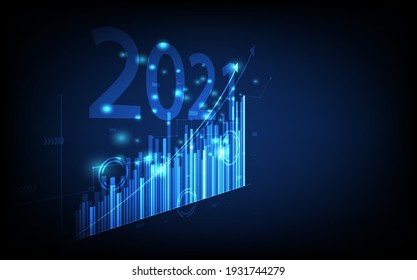 technology business background, graph financial with social network diagram concept, futuristic digital innovation background vector illustration