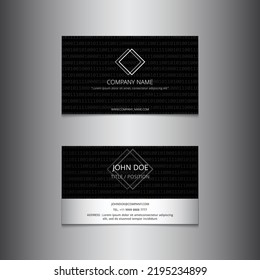 Technology business card templates for modern business people. It's easy to use as the standard size for business cards is 1050 x 600 pixels. Just fill your name and information and print.