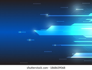 Technologie Business-Konzept abstrakte Hintergrund-Schalttafel auf dunkelblauem Hintergrund. Hightech- oder Digitalkommunikationskonzept, Vektorgrafik EPS10.